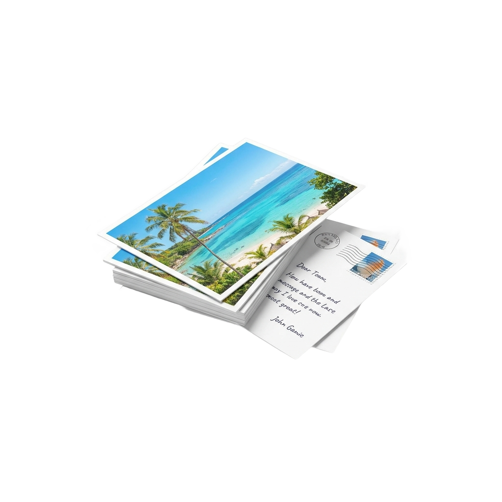 Printed postcards