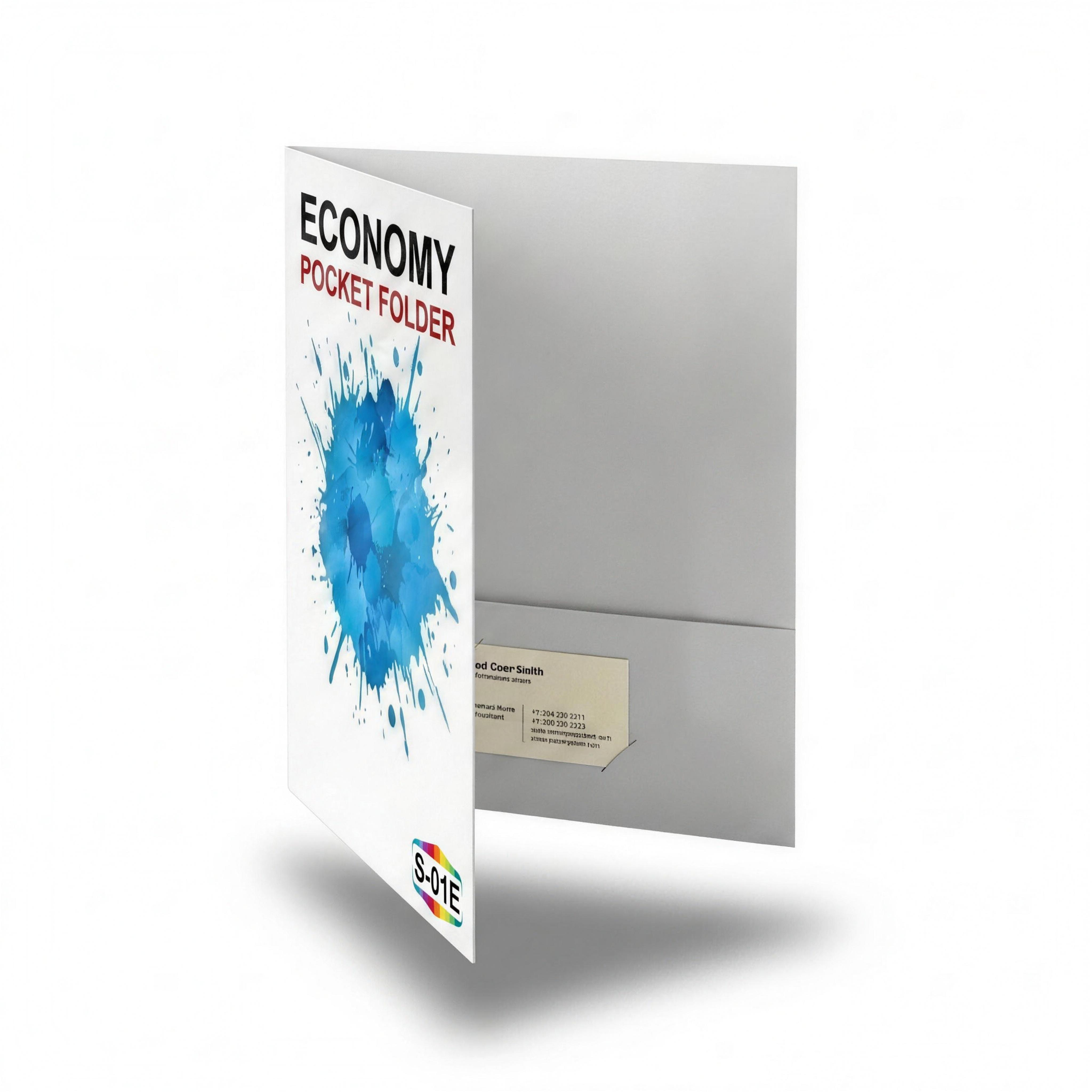 S-01E Economy custom pocket folder