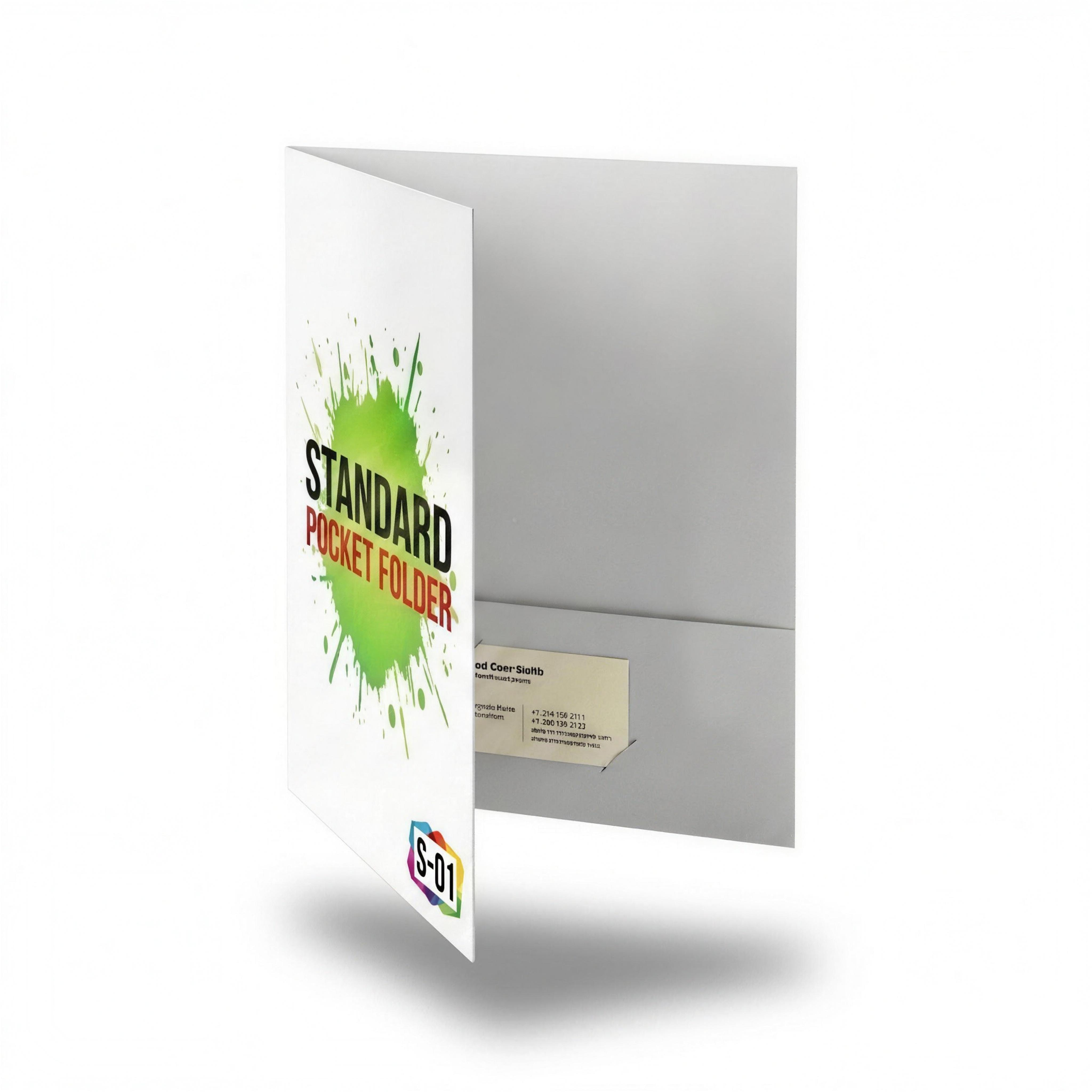 S-01 Standard custom pocket folder